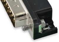 DSUB PCB Connector with Captive Screws Installed